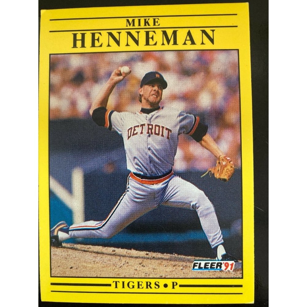 1991 Fleer Baseball Card #340 Mike Henneman - Detroit Tigers